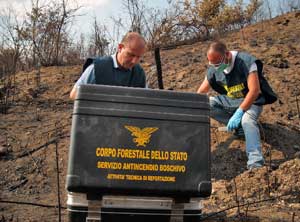 La Forestale in azione contro gli incendi