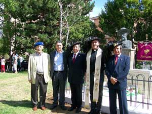 Il sindaco Marini all'inaugurazione del monumento