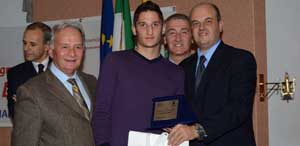 La premiazione da parte del Coni