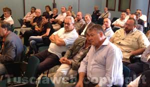 Il consigliere Fusco e l'assessore provinciale Bianchini tra il pubblico