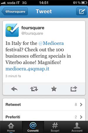 La mappatura Foursquare