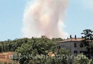 L'incendio al lago di Vico