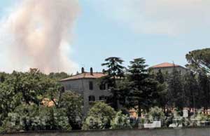 L'incendio al lago di Vico