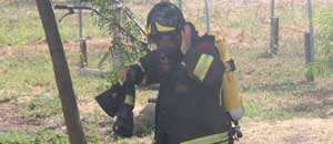 Vigili del fuoco in azione