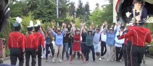 Una scena dell'originale proposta di matrimonio