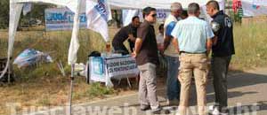 Un'immagine della manifestazione davanti al carcere di Mammagialla