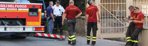 L'intervento in via Gorizia