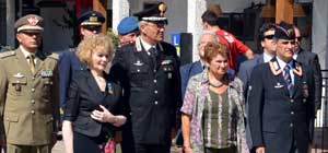 La commemorazione alla presenza del colonnello Dell'Agnello