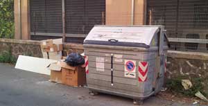 I rifiuti abbandonati in strada