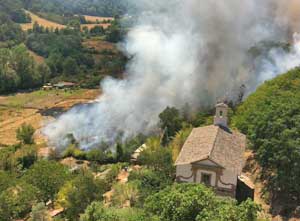 Incendio a Civita Castellana