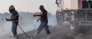 Stoppie in fiamme
