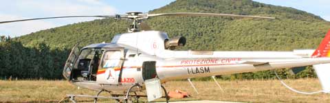 L'elicottero della protezione civile