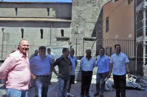 Il sindaco Marini con Muroni, Cesarini e Fiorillo