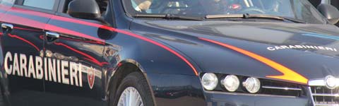 Una pattuglia dei carabinieri