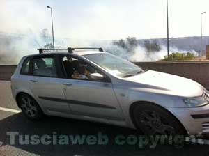 L'incendio in strada Bagni