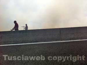 I vigili del fuoco in azione