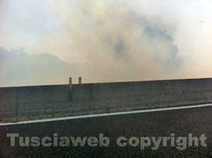 L'incendio in strada Bagni