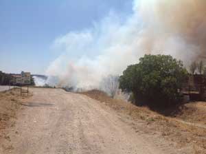 L'incendio a Tuscania