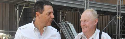 Il sindaco Marini con Contaldo Cesarini
