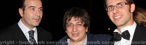 Il maestro Stefano Vignati, Ramin Bahrami e il pianista Giovanni Liguori