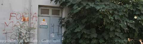 La cabina dell'Enel in cui è stato ritrovato il cadavere