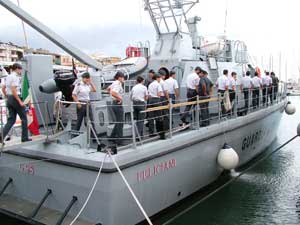 I cadetti della guardia di finanza a Civitavecchia