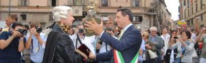 La consegna della mazza del maggiordomo