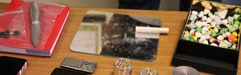 La droga sequestrata dagli uomini della squadra mobile