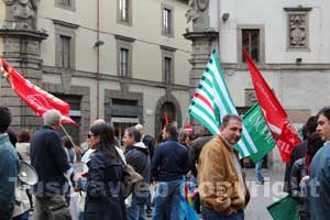 I lavoratori Unopiù in piazza