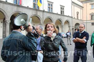 I lavoratori Unopiù in piazza