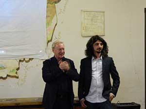 Il sindaco Menicacci con Gianluca Bagliani