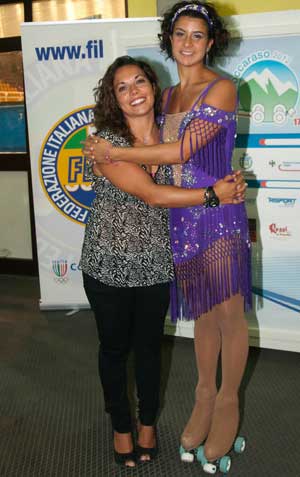 Martina Tosini con l'allenatrice Elisa