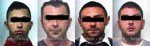 I quattro uomini arrestati per rapina