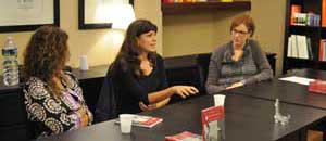 Notarberardino, Pedicini e Tronti durante la presentazione in Libroteca