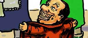 Berlusconi nella vignetta di Riccardo Fortuna