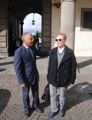 Andrea Marcosano con Osvaldo Bevilacqua