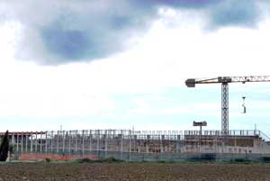 Il cantiere della piscina