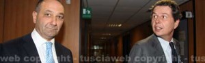 Vincenzo Piso alla Procura di Viterbo col suo avvocato