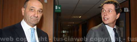 Vincenzo Piso alla Procura di Viterbo col suo avvocato