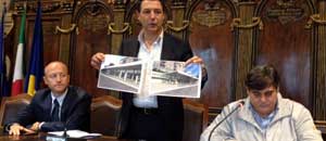 Il sindaco Marini con il vicesindaco Buzzi e l'assessore Muroni