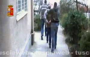 Un momento degli arresti