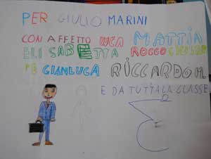 I disegni dei bambini per il sindaco Marini