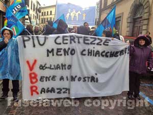 Il corteo contro la chiusura di Villa Buon Respiro