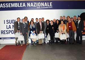 Una parte della delegazione all'assemblea nazionale Cna
