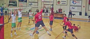 Un momento del match