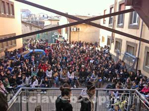 Gli studenti in protesta