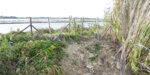 La base del ponte distrutto