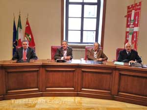 Il presidente della provincia di Rieti Melilli e quello di Viterbo Meroi