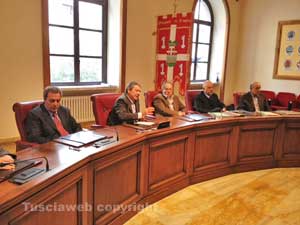 Il presidente della provincia di Rieti Melilli e quello di Viterbo Meroi