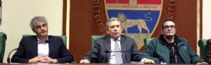 Da sinistra: Federico Grattarola (Pd), il presidente Meroi e Gianluca Mantuano (Pdl)